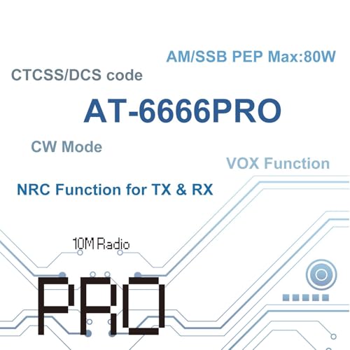 10 Meter Ham Radio AT-6666PRO FM/AM/USB/LSB/CW Two Way Radio 80W for Truckers and Road Travelers by HESENATE - Image 5
