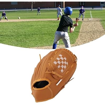 Baseball Glove, Ergonomic PU Leather Baseball Mitts Softness, Adult Ball Glove Baseball, Professional Baseball Fielding Glove Softball Mitts for Youth Adult