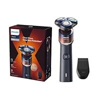 Philips 5000X Series Wet and Dry Electric Shaver with Skin Protect Technology, Adriatic Chrome/Warm Orange, X5012/05