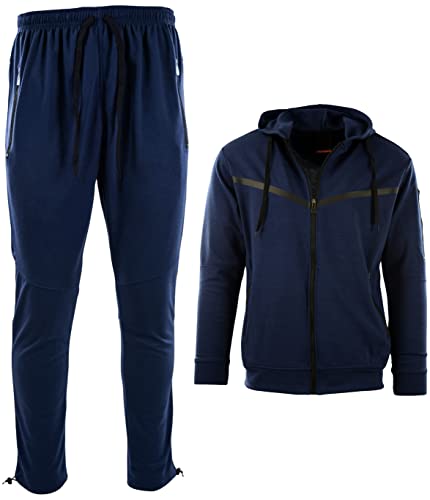 Choiceapparel Mens Tracksuit With Zippered Pockets (3X-Large, 208-Navy) #TOP21