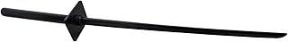 Ninja Wooden Bokken – with Square Tsuba 34" - Black Martial Arts Training Sword
