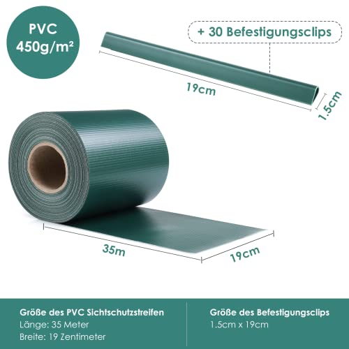 Sichtschutzstreifen TLSUNNY PVC für Gartenzaun