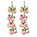 2pcs Artificial Fruit Peach String Realistic Peach Hanging Vines Simulation Pink Peach Fake Fruit Decoration for Kitchen Home Peach Model Props