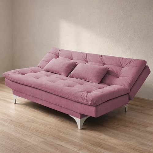 Image of Krancy Solid Wood 3 Seater Sofa Cum Bed with Ottomon | Convertible Wooden Couch for Living Room, Home & Office | Modern Designer Furniture | 1 Year Warranty | Move Color