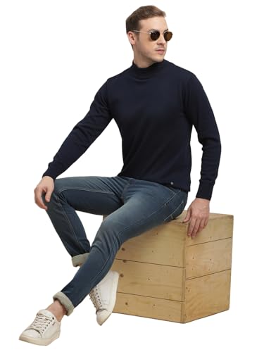 Pull à col roulé rayé pour homme anti froid tricot doux hiver - 6
