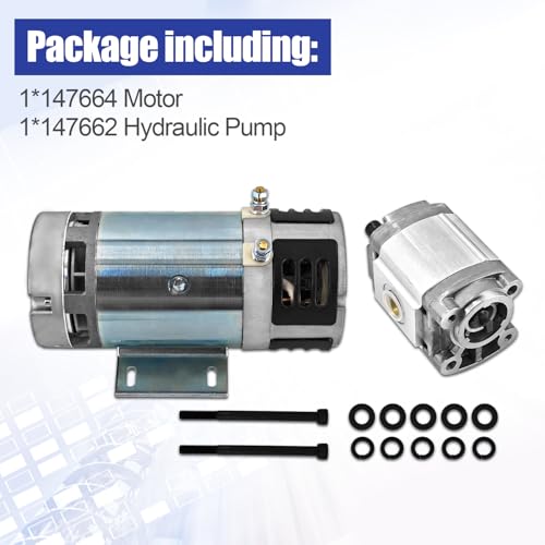 Image of 147664 147662 Hydraulic Pump Motor Assembly 24V Fits for Skyjack SJIII3215 SJIII3219 SJIII3220 SJIII3226 SJIII4620 SJIII4626 SJIII4632 Scissor Lifts, Replaces 147099