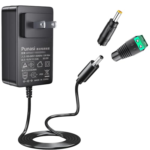 Amazon | Punasi acアダプター 15V 2A 電源アダプター 15V 2000mA