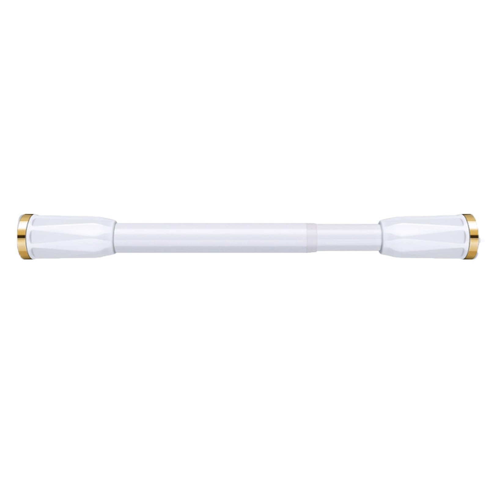 Barra Cortinas de Acero al Carbono, Barra Cortinas Extensible, Antideslizante Sin Necesidad de Taladrar 70 a 460 Cm para Baño Desmontable(White,410-460cm/161-181in)