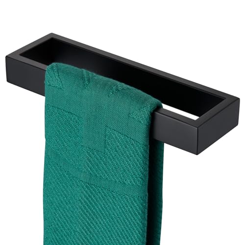 KOKOSIRI Towel Ring Matte Black Hand Towel Bar Holder 9-Inch