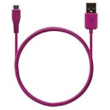  Seluxion – Cable de datos USB carga 2en1 Color Rosa Fuschia para LG: BL20 New Chocolate/BL40 New Chocolate/GT505/Optimus 2 X/Optimus 3d P920/Optimus 7