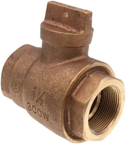 Legend 314-257NL 1-1/2" No-Lead Bronze Curb Stop Valve, FNPT x FNPT Full Port Underground Water Service Shutoff – T-5500NL Ball-and-Seat Design, Bubble-Tight Seal, 90° Operation