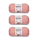 Bernat Softee Baby Soft Peach Yarn - 3 Pack of 141g/5oz - Acrylic - 3 DK (Light) - 362 Yards - Knitting/Crochet