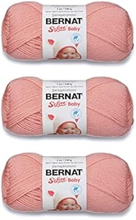 Bernat Softee Baby Soft Peach Yarn - 3 Pack of 141g/5oz - Acrylic - 3 DK (Light) - 362 Yards - Knitting/Crochet