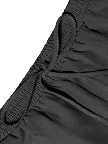 Avanova Women's Cargo Pants With Pockets Casual Loose Drawstring Waist Long Pants Grey Xx-Large #TOP1