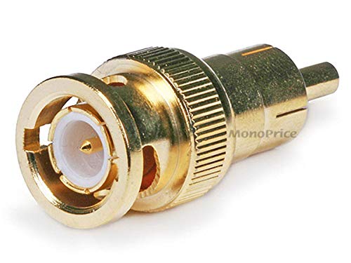 Monoprice BNC Male to RCA Male Adaptor - Gold Plated