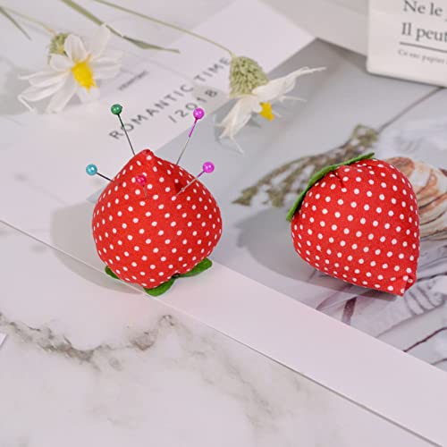 4Pcs Cute Strawberry Pin Cushion Fabric Material Needle Cushions Holder Sewing Quilting Accessories Diy Crafts Patchwork #TOP5
