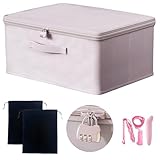MXQHXZSX Locking Adult Game Toy Storage Organizer Lock Box Toy Storage Bins Women and Men Game Toys Storage Bags with 2 Drawstring Bags, Large capacity 15 x 10 x 6.3 Inches