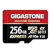 GIGASTONE 256GB microSD Express, MicroSDXC Express Memory Card SD 7.1 Speed up to R/W 880/650MB/s Compatible with Nintendo-Switch 2, Professional Camera, A1 V30 U3, with Adapter and Type C Card Reader