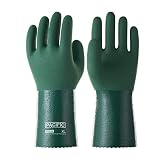 PACIFIC PPE Nitrile Chemical Resistant Gloves, Reusable Heavy Duty, Acid, Alkali and Oil Protection,