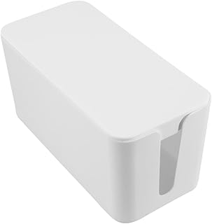 Cable Tidy Box, Hide and Conceal Extension Blocks and Electrical Cables, Large Cable Management Box Cable Organizer Storage Box for Home Office - 9.25 x 4.53x 2.13 inches (White)