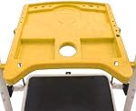 Stanz (TM) 3 Large Steps Steel Ladder with Tool Tray and Hand Grip, Three Steps Ladder 300 Pound Capacity