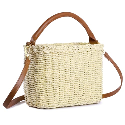 Image of Richeart Summer Purses for Women 2025 - Handwoven Straw Crossbody Bag - Boho Beach Vacation Clutch Purse