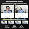 NearStream V08AF 4K Webcam and SL10B Selfie Light, Streaming Webcam with Software Control, Adjustable FOV, Webcam Light with Adjustable Brightness & Color Temp, for Video Call/Online Meet/Livestream