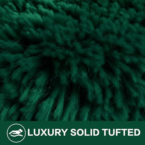 Image of Microfiber Toilet Lid Cover, 17.5 inchx15 inch Fits Round Oblong and Elongated | Toilet Seat Covers for Bathroom, Machine Washable, Decorative Fuzzy fur Look Round Toilet Seat Cover Extra Soft Absorbent