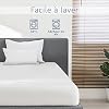 Drap housse grand bonnet pour lit 180x200 cm Blanc Prestige | Maisons