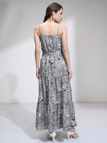 Image of Tokyo Talkies Women's Sleeveless Stright Neck Printed Dresses | Stylish Dresses | Casual Dresses