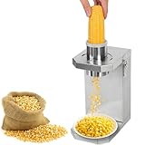 Égreneuse à maïs électrique, machine à égrener en acier inoxydable de 40 W, goulotte de 6,5 cm de large, lames à démontage rapide, égreneuse automatique pour maïs frais et cuit
