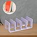 Baoblaze Book Stand Acrylic Bookends Multifunction Bookshelf Dividers Purse Handbag Organizer for Countertop Study Room Home Bookshelf, Violet