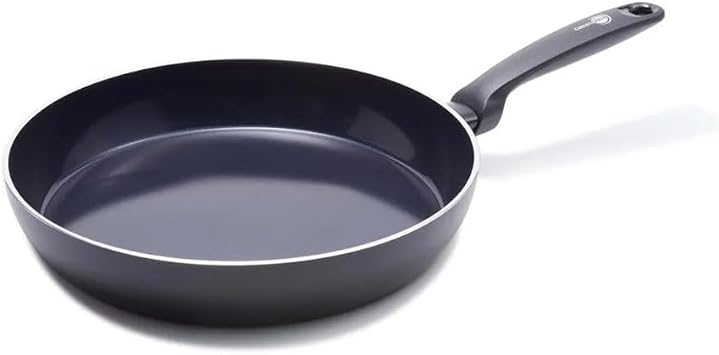 GreenPan Torino sağlıklı, yapışmaz kaplamalı seramik kızartma tavası, 24 cm, PAS içermez, indüksiyon, 160°C'ye kadar fırına dayanıklı, bulaşık makinesinde yıkanabilir, siyah