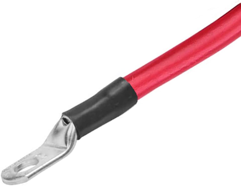 ROYFACC 5 AWG Battery Cable 20 Inch Five Gauge Pure Copper Electrical Wire with 5/16" Ring Terminals for Auto Car Solar ATV Lawn Mower Motorcycle Marine Boat, 2 Pieces Set Red + Black