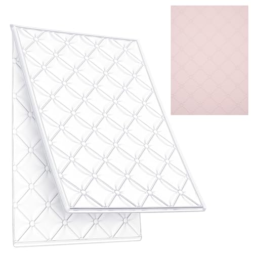 Tufted 3D Embossing Folder for Card Making Clear Plastic Texture Fades Embossing Folder Template for Scrapbooking Paper Crafting DIY Crafts and Scrapbook Decor (4.5x6.3 Inch)
