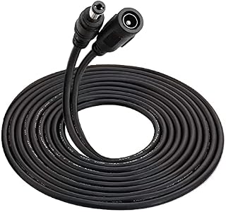 JEEUE 5.5mm x 2.1mm Female to Male DC 12V Power Extension Cable (3meters)