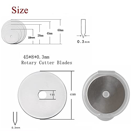 45Mm Rotary Cutter Replacement Blades Compatible With Fiskars,Olfa,Dafa,Dremel,Decorative Rotary Blades For Quilting,Scrapbooking,Leather,Vinyl Etc #TOP6