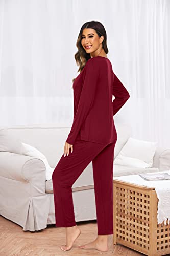 Ekouaer Women's Maternity Nursing Pajama Set Breastfeeding Long Sleeve Sleepwear Set Pregnancy Pjs #TOP3