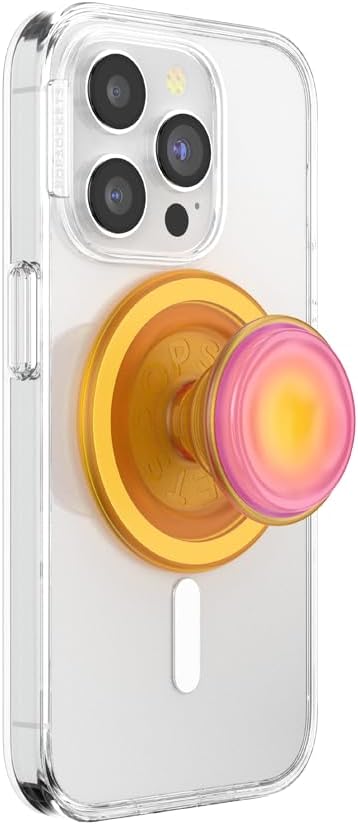 Round Phone Grip Compatible with MagSafe, Adapter Ring Included, Phone Holder, Wireless Charging Compatible - Jelly Sunni