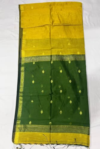 Start The Trend mustard maheshwari cotton silk saree – image 4