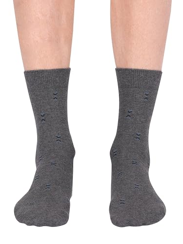 Image of Jockey 7104 Men's Compact Cotton Stretch Crew Length Socks with Stay Fresh Treatment (Pack of 3 Pattern May Vary)
