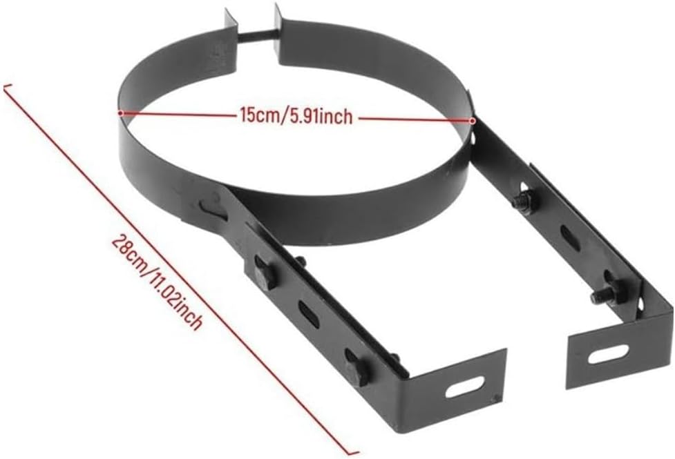 Stainless Steel Adjustable Chimney Pipe Holder 6 Inch Wall Support Bracket Flue Liner Clamp Hanging Fixing Clip Stove Pipe Hanger