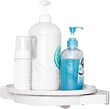 Shower Shelf Racks Bathroom 360 Degree Rotating Triangle Shelf, Toilet Rotating Shelf, Spinning Corner, Bathroom Kitchen Storage Rack Shower Caddy