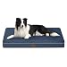 Bedsure Cama Perro Ortopédica Grande - Colchón Perro Lavable con Funda Desenfundable y Evestimiento Impermeable, Espuma Viscoelástica, Azul Marino, 89x56cm