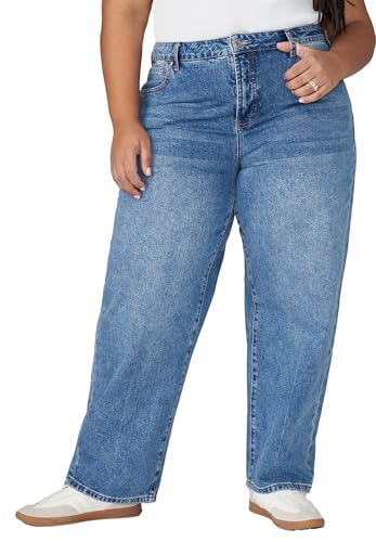 ELOQUII Women's Plus Size The Loose Fit Jean