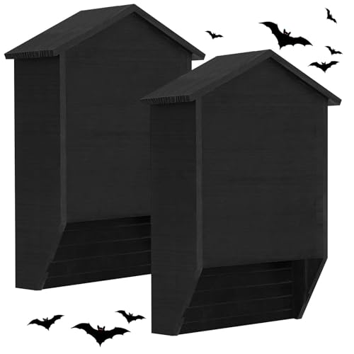 Wenqik SIX-WENQIK-381 2 Pack Bat House For Outdoor Big Bat Box Large Cedar Wood Bat House cover
