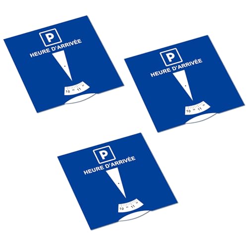 kinoco Lot de 3 Disque Bleu de Stationnement Horodateur Europeen Stationnement - Accessoires Auto