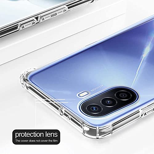EMODIL HUAWEI nova Y70 / Y70 Plus Case: Clear Back, Air Cushion, Soft Silicone, Shockproof, Anti-Scratch, Bumper Shell Corner