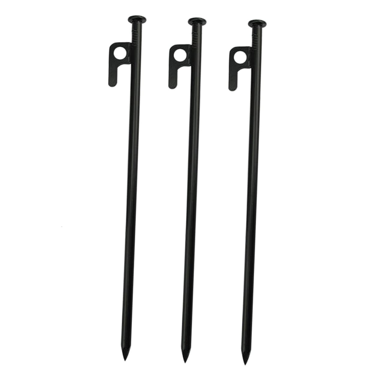 Estacas de acero de 20cm de gran resistencia con anclaje firme y seguro para vientos de camping