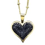 Accesorio elegante de cristal negro para mujer, gargantilla exquisita con diamantes de imitación, collar de corazón de reunión con pavé de circonita para vacaciones de San Valentín